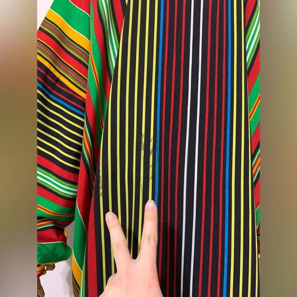 Colorful Striped Dress / Arab / African Style Traditional Abaya - Picture 13 of 17